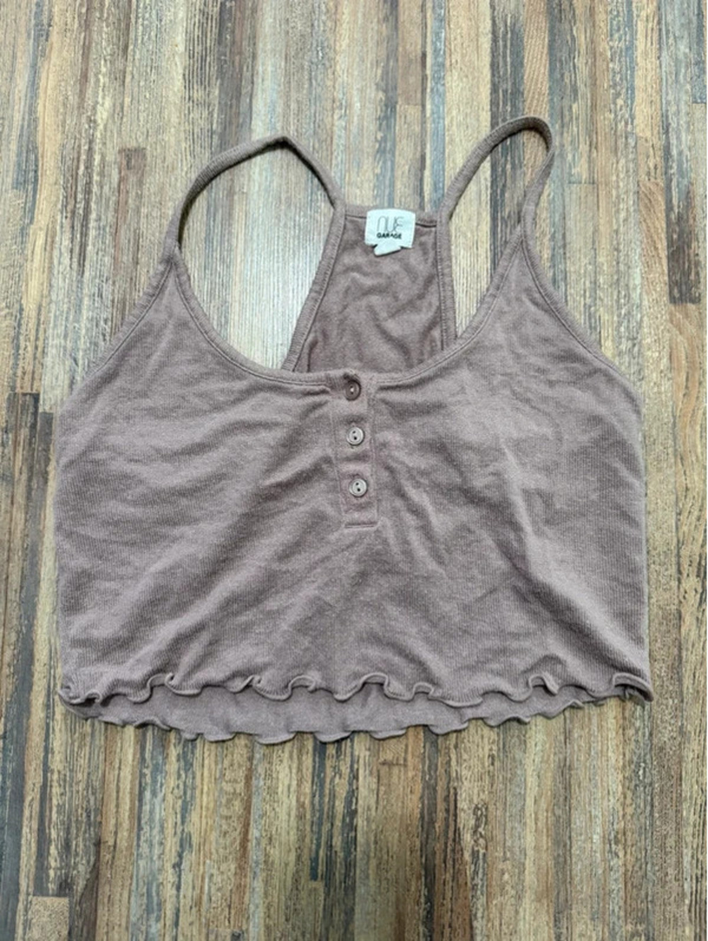 Garage NUE cropped sleep tank size small